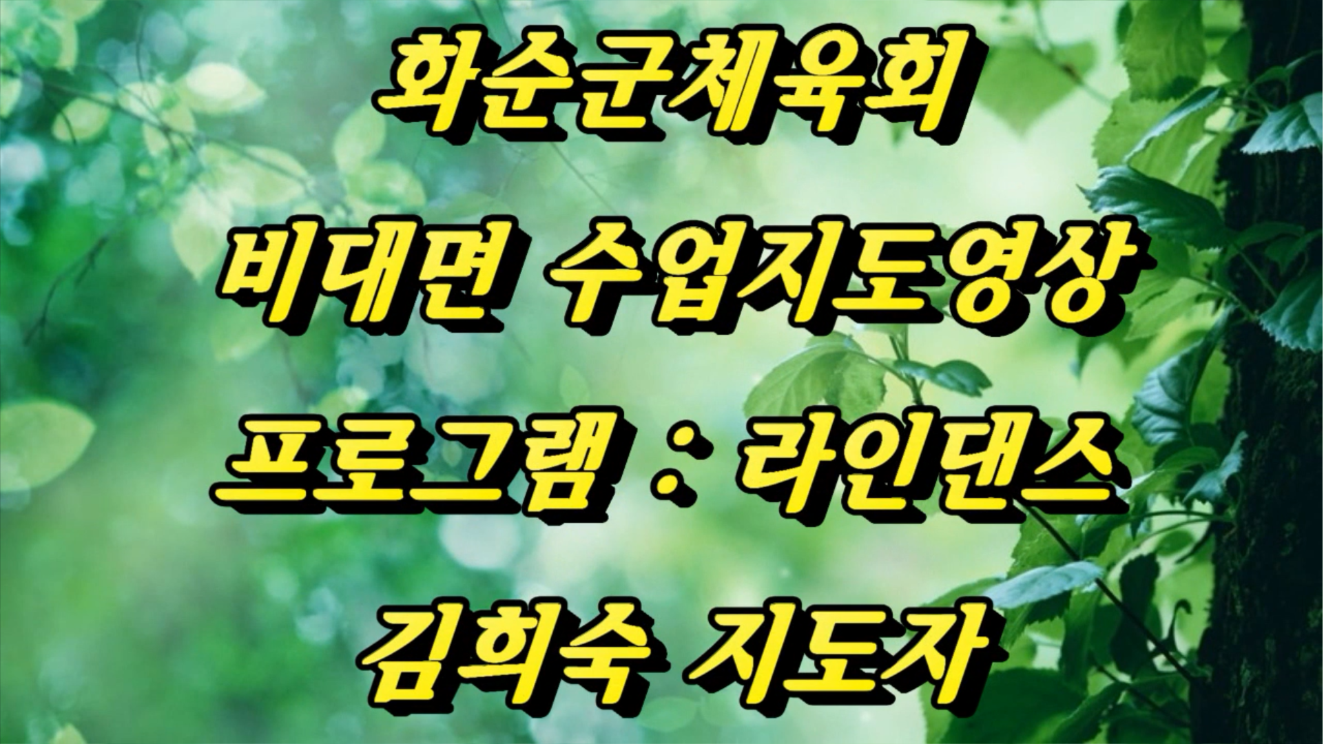 화순군체육회-7월라인댄스(섬마을선생님)